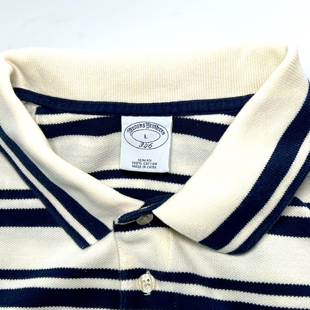 Brooks Brothers Long Sleeve Striped Polo / L - Picture 6 of 10